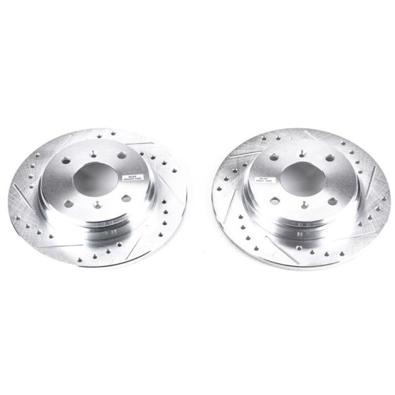 PSB Evolution Drill/Slot Rotor - Power Stop 86-88 Acura Legend Rear Evolution Drilled & Slotted Rotors - Pair
