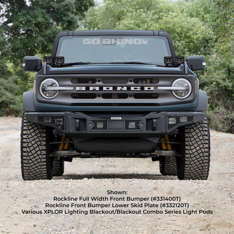 GOR Rockline Bumper - Go Rhino 21-24 Ford Bronco (2 and 4 Door) Rockline Full Width Bumper