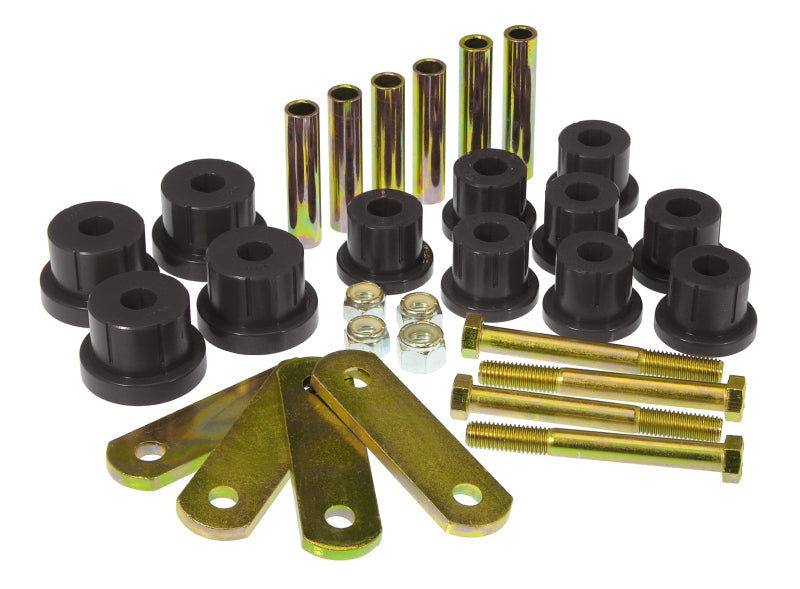 PRO Spring/Shackle Bush- Blk - Prothane 67-81 Chevy Camaro HD Spring & Shackles Bushings - Black