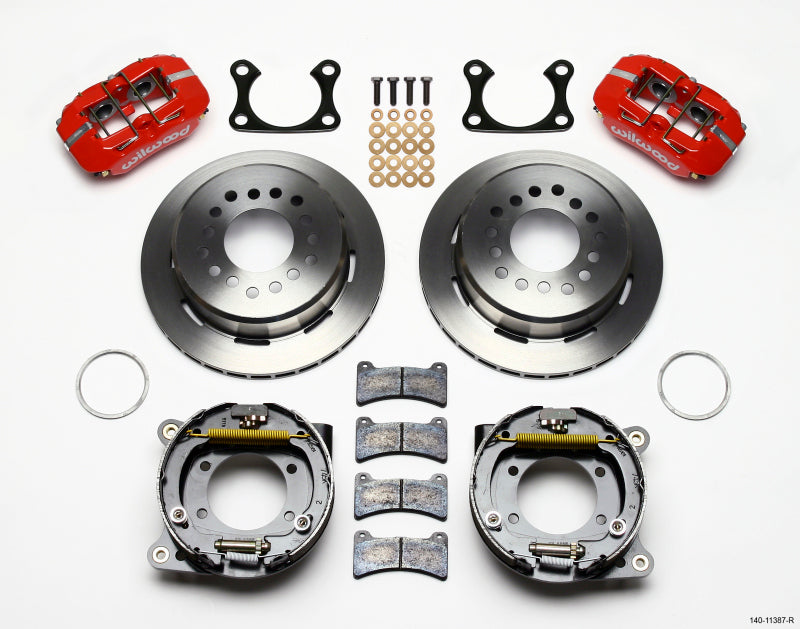 WIL Dynapro Brake Kit - Wilwood Dynapro Low-Profile 11.00in P-Brake Kit - Red Big Ford 2.36in Offset