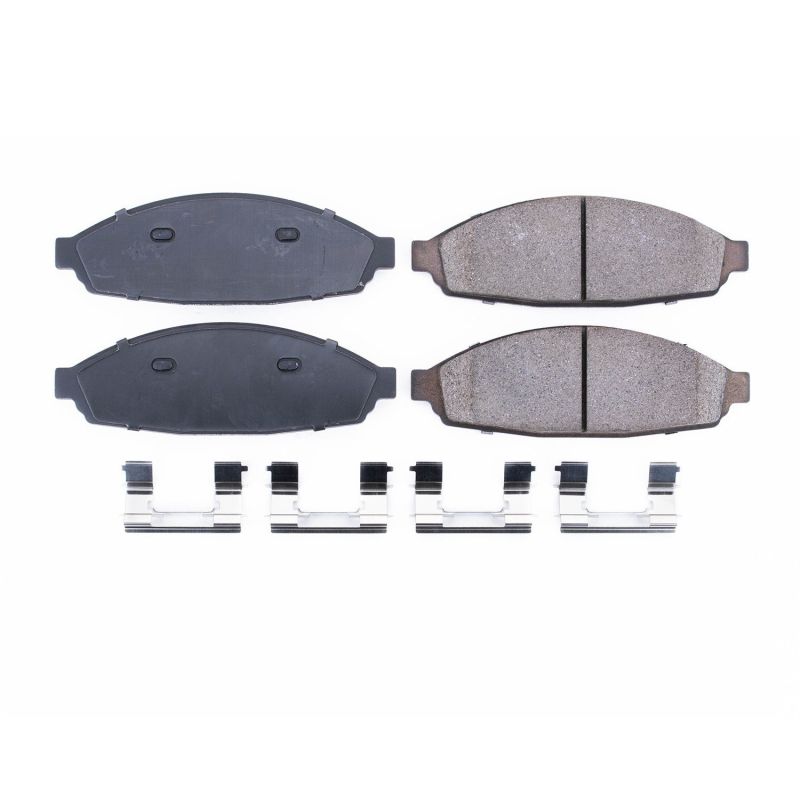 PSB Z17 Evolution Brake Pads - Power Stop 03-11 Ford Crown Victoria Front Z17 Evolution Ceramic Brake Pads w/Hardware