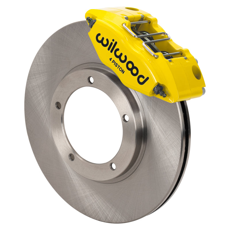 WIL Powerlite Brake Kits - Wilwood 69-74 Porsche 911 Front Powerlite Brake Kit 3in MT Plain Face - Yellow