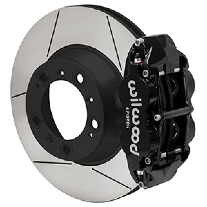 WIL Superlite Brake Kit - Wilwood 99-12 Porsche 911(996/997) Superlite 4R Rear Brake Kit Slotted 14.00in Rotor w/Lines - Black