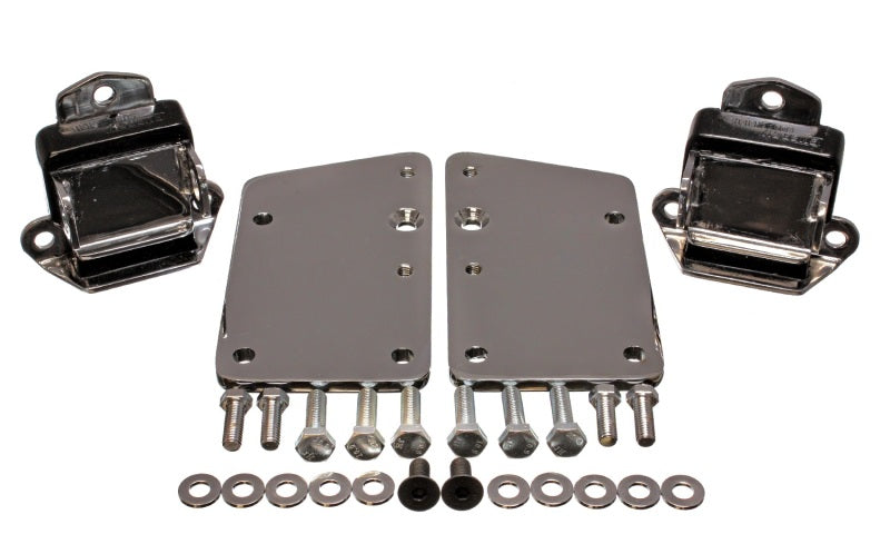 ES Motor Mounts - Black - Energy Suspension LS Series Black Motor Conversion Set - Chrome Plated