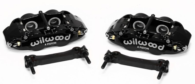 WIL Superlite Brake Kit - Wilwood Narrow Superlite 4R Rear Caliper & Bracket Kit - Black 97-13 C5/C6 Corvette w/ OEM Rotors
