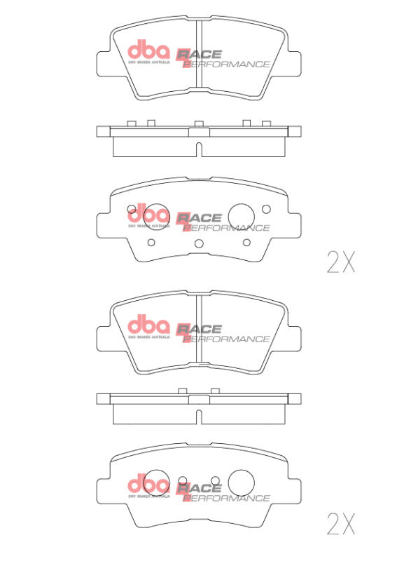 DBA RP Performance Brake Pads - DBA 21-23 Hyundai Kona N-Line Rear RP Performance Brake Pads