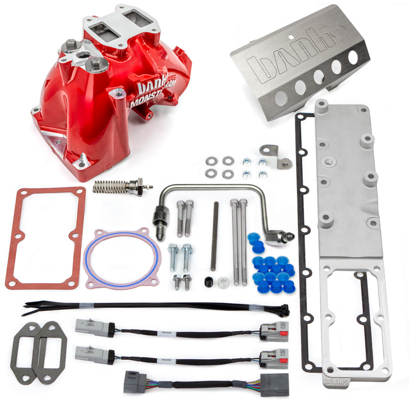 GBE Monster-Ram Intake - Banks Power 13-18 Ram 6.7L Diesel Monster-Ram Intake System Gen-2 w/Fuel Line - Red w/Heater System