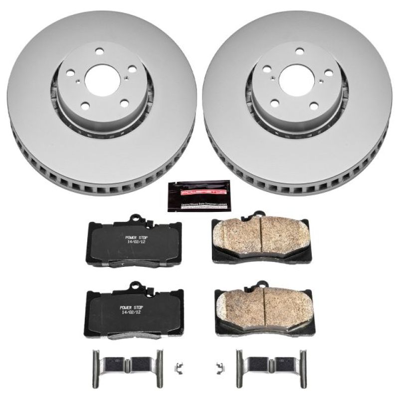 PSB Z17 Evolution Coated Kit - Power Stop 07-11 Lexus GS350 Front Z17 Evolution Geomet Coated Brake Kit