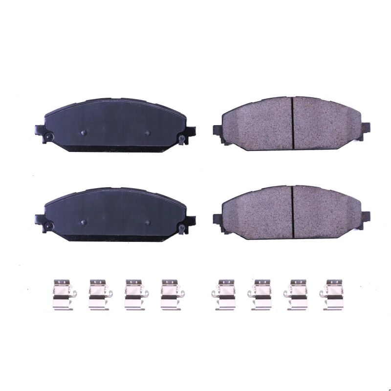 PSB Z17 Evolution Brake Pads - Power Stop 2019 Ram 1500 Front Z17 Evolution Ceramic Brake Pads w/Hardware