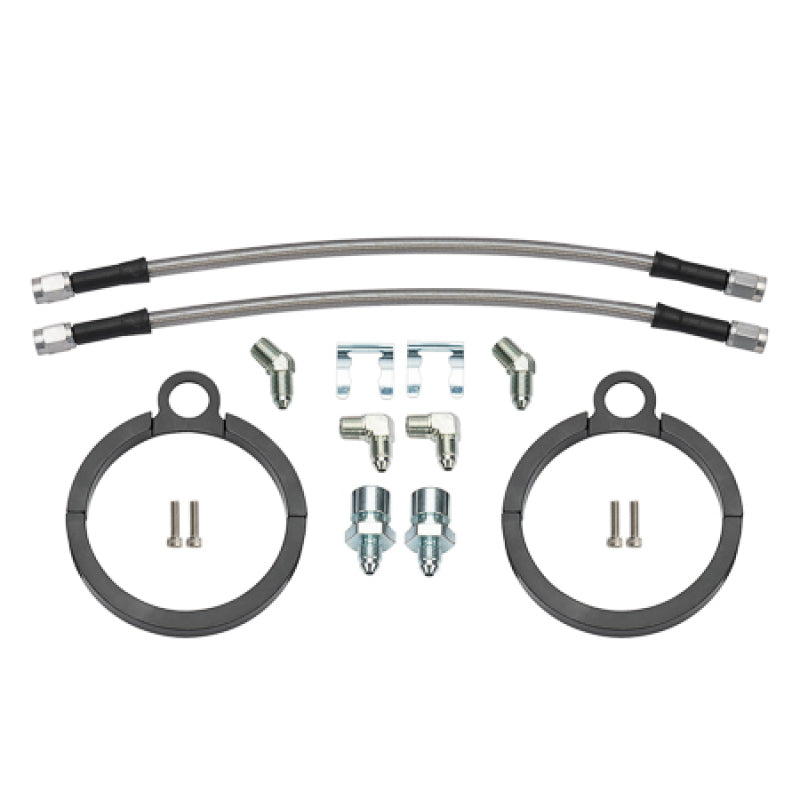 WIL Flexline Brake Hose - Wilwood Flexline Kit 12 inch -3 3/8-24 IF 1/8-27 NPT 90 Degree
