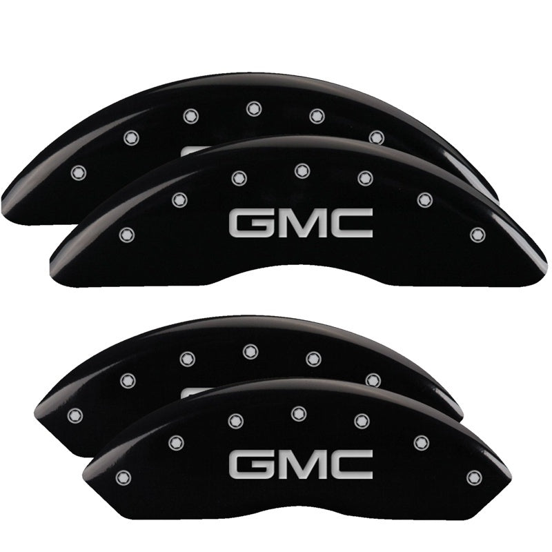 MGP Caliper Covers 4 Logo - MGP 4 Caliper Covers Engraved Front & Rear GMC Black finish silver ch