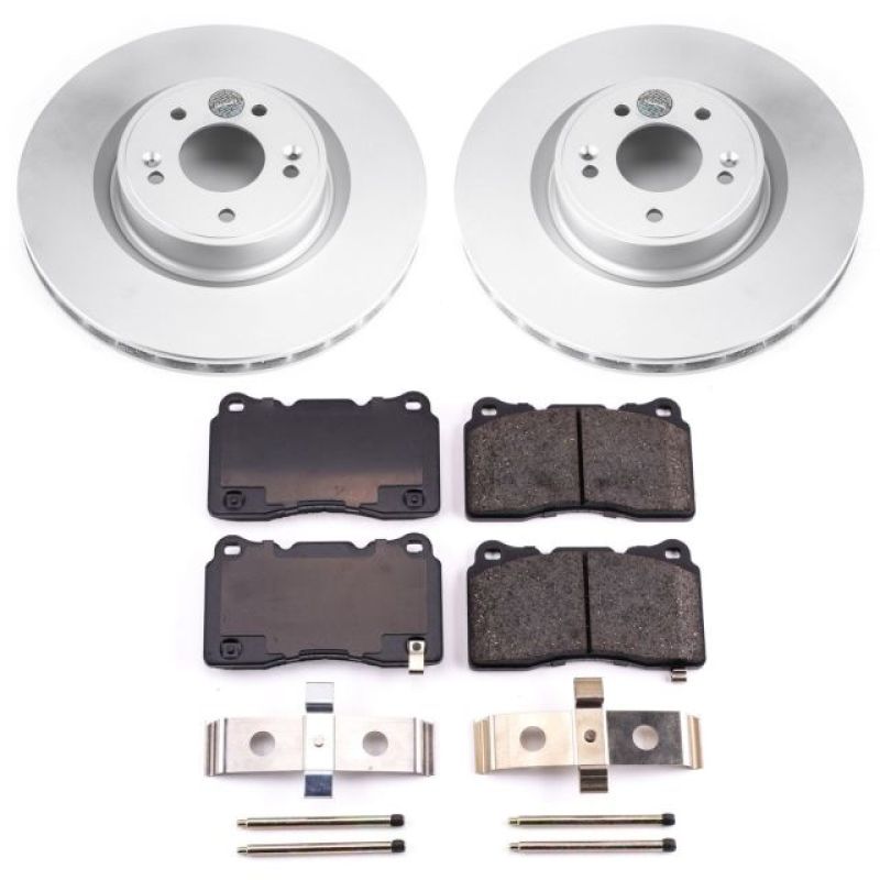 PSB Z17 Evolution Coated Kit - Power Stop 10-16 Hyundai Genesis Coupe Front Z17 Evolution Geomet Coated Brake Kit