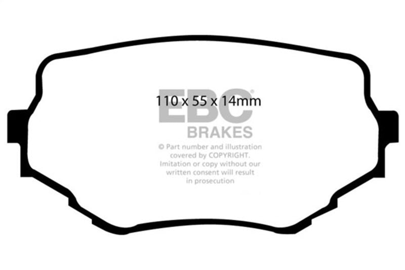 EBC Greenstuff Brake Pad Sets - EBC 99-05 Suzuki Grand Vitara 2.5 Greenstuff Front Brake Pads