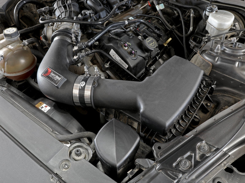 AFE Super Stock Induction System - aFe Super Stock Induction System Pro Dry S Media 15-17 Ford Mustang V6-3.7L