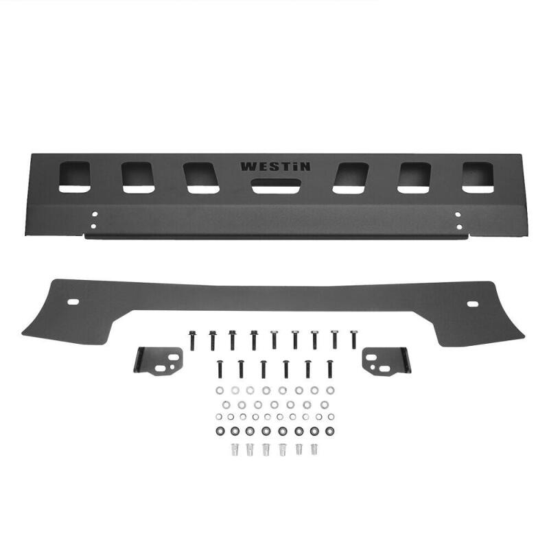 WES Skid Plates - Westin 18-19 Jeep Wrangler JL Front Bumper Skid Plate - Textured Black