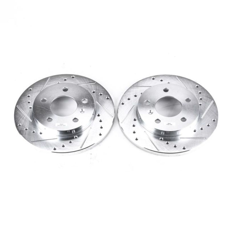 PSB Evolution Drill/Slot Rotor - Power Stop 05-09 Buick Allure Rear Evolution Drilled & Slotted Rotors - Pair