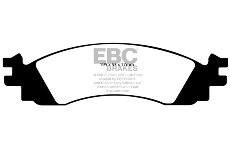 EBC Redstuff Brake Pad Sets - EBC 10-12 Ford Taurus 3.5 Twin Turbo SHO Redstuff Front Brake Pads