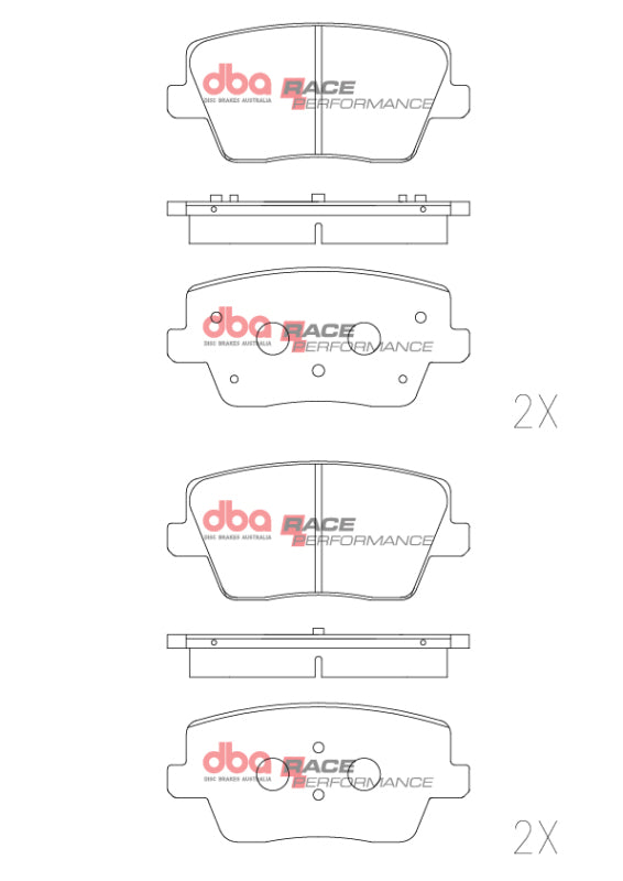 DBA RP Performance Brake Pads - DBA 19-22 Hyundai Veloster RP Performance Rear Brake Pads