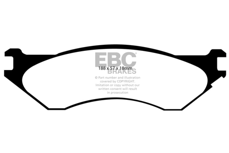 EBC Greenstuff Brake Pad Sets - EBC 06-11 Dodge Ram 1500 Mega Cab 2WD Greenstuff Rear Brake Pads