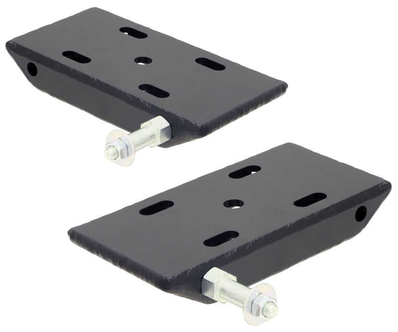 ROK Leafspring Components - RockJock YJ Heavy Duty Spring Plates w/ Sway Bar Mounts 2 1/2in Wide Springs