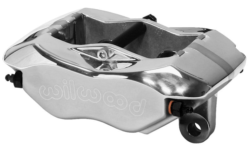 WIL Dynalite Caliper - Wilwood Caliper-Forged Narrow Dynalite 3.50in Mount Polished 1.12in Pistons .38in Disc