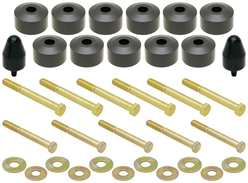 ROK Body Lift Kit - RockJock TJ/LJ/YJ Body Lift Kit 1in Lift w/ Hardware