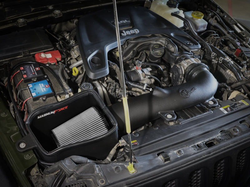 AFE Magnum FORCE Stage-2 Cold Air Intakes - aFe Magnum FORCE Stage-2 Pro Dry S Cold Air Intake System Jeep Wrangler (JL) 18-23 V6-3.6L