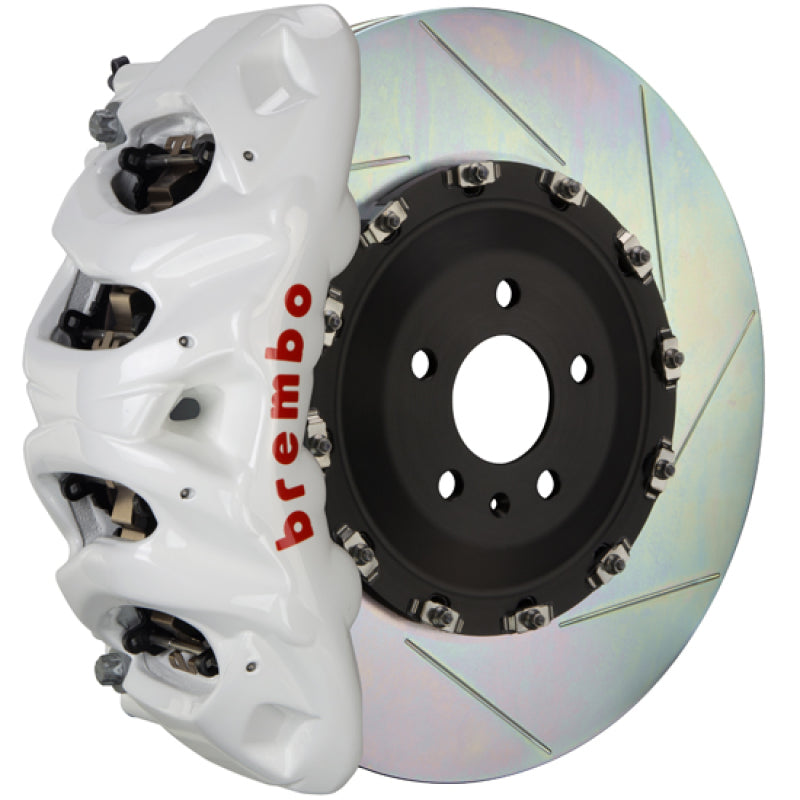 BRB Big Brake Kits - Brembo 11-18 Cayenne Front GT BBK 8 Piston Cast 412x38 2pc Rotor Slotted Type1-White
