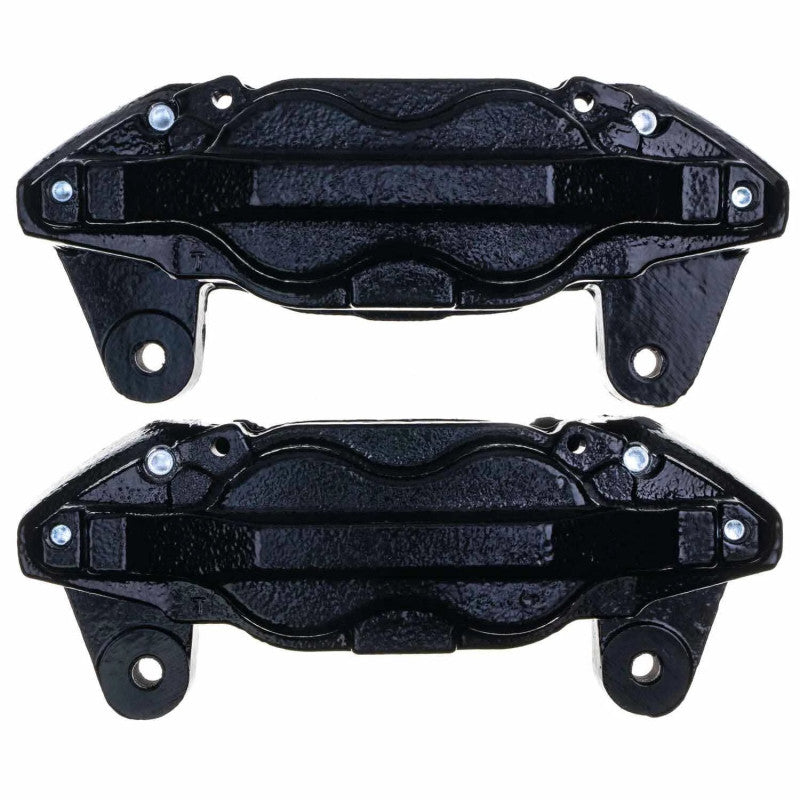 PSB Black Calipers - Power Stop 07-15 Toyota Tundra Front Black Caliper Pair w/o Bracket