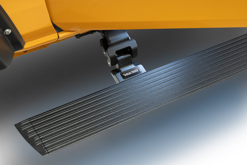GOR RealTruck VoltStep Running Boards - RealTruck 21-24 Ford Bronco 4dr VoltStep Electric Running Board Kit (No Drill) - Tex. Blk