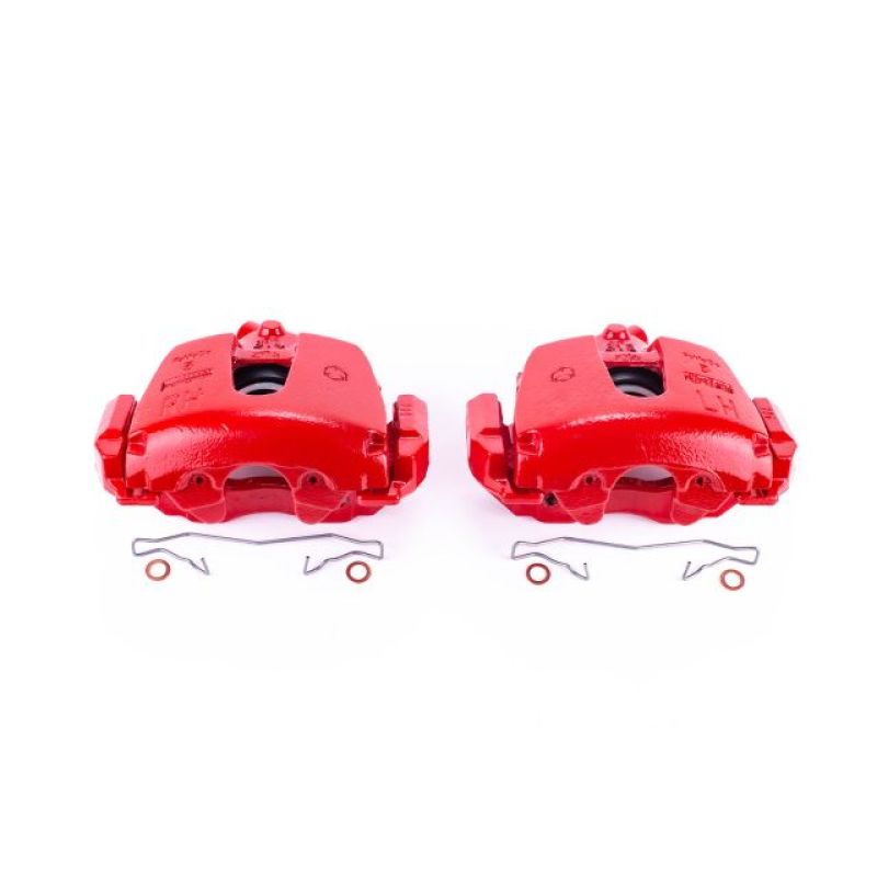 PSB Red Calipers - Power Stop 14-17 Ford Escape Front Red Calipers w/Brackets - Pair