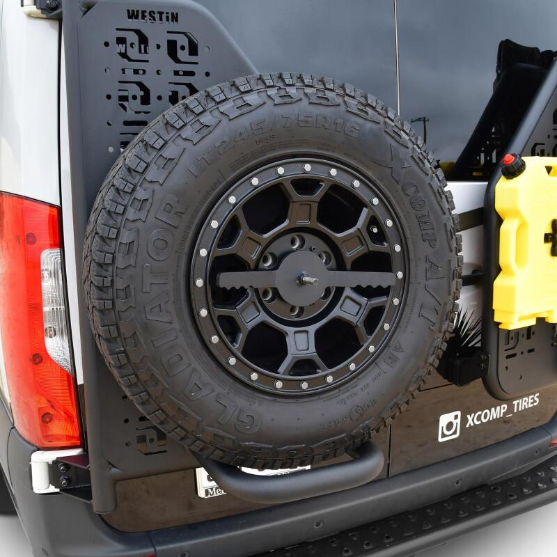 WES Tire Carrier - Westin 19-24 Mercedes-Benz Sprinter XTS Rear Tire Carrier - Textured Black