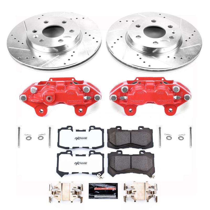 PSB Red Calipers - Power Stop 15-20 GMC Canyon Front Z36 Truck & Tow Kit w/Cals