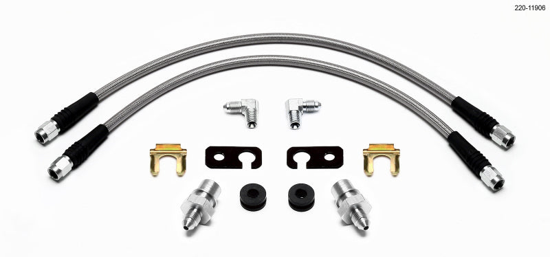 WIL Flexline Brake Hose - Wilwood Flexline Kit Front Fiesta