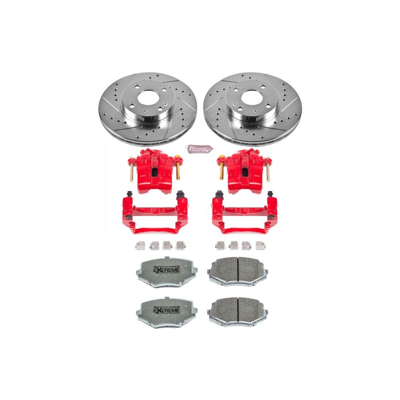 PSB Z26 Street Kit w/Cals - Power Stop 94-97 Mazda Miata Front Z26 Street Warrior Brake Kit w/Calipers