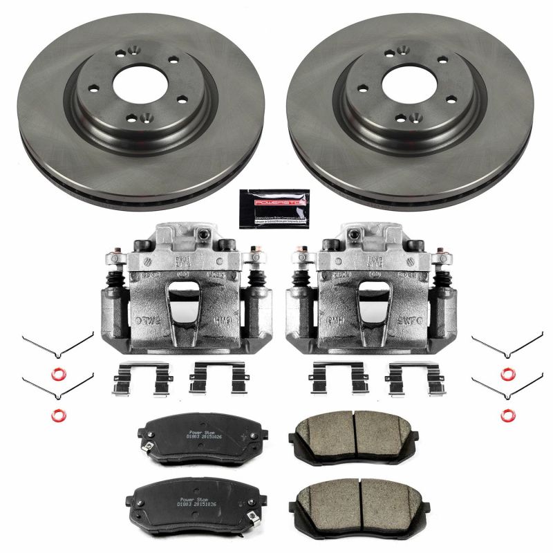 PSB Autospecialty Kit w/Cals - Power Stop 15-16 Hyundai Sonata Front Autospecialty Brake Kit w/Calipers