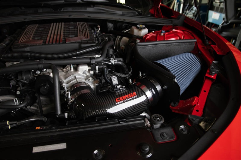 COR Air Intake Open Element - Corsa 2017-2023 Chevrolet Camaro ZL1 Carbon Fiber Air Intake w/ MaxFlow 5 Oil Filtration