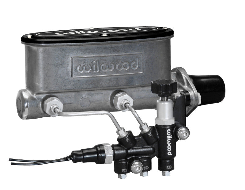 WIL Master Cylinder - Wilwood HV Tandem M/C Kit w L/H Bracket & Prop Valve - 1in Bore