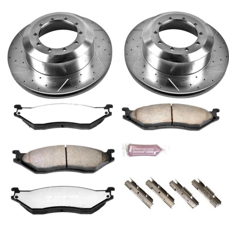 PSB Evolution Drill/Slot Rotor - Power Stop 99-01 Ford F53 Front Z36 Truck & Tow Brake Kit