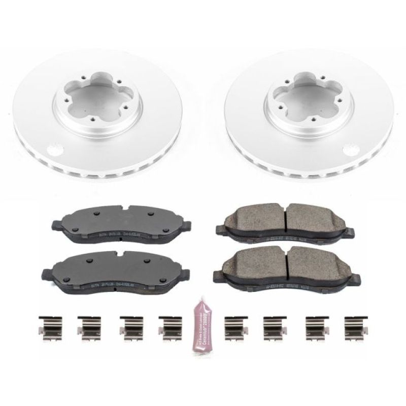 PSB Z17 Evolution Coated Kit - Power Stop 15-19 Ford Transit-150 Front Z17 Evolution Geomet Coated Brake Kit