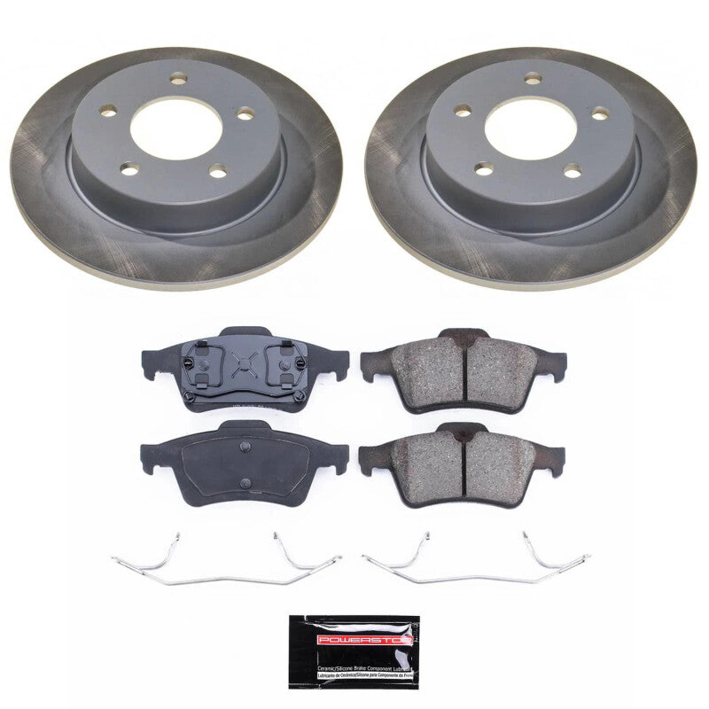 PSB Semi-Coated Rotor Kits - Power Stop 04-05 Mazda 3 Rear Semi-Coated Rotor Kit
