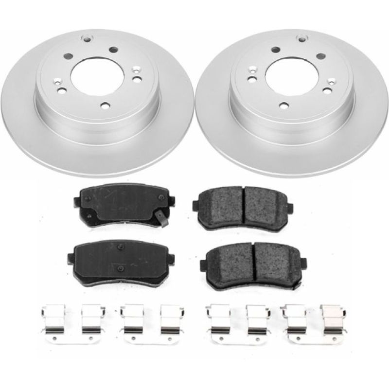 PSB Z17 Evolution Coated Kit - Power Stop 16-19 Hyundai Sonata Rear Z17 Evolution Geomet Coated Brake Kit