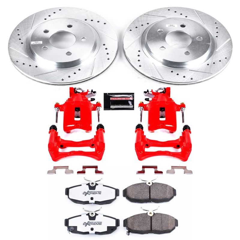 PSB Z26 Street Kit w/Cals - Power Stop 2012 Ford Mustang Rear Z26 Street Warrior Brake Kit w/Calipers