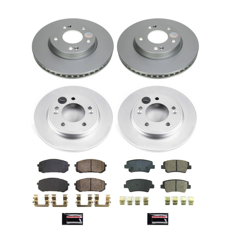 PSB Z17 Evolution Coated Kit - Power Stop 21-22 Hyundai Elantra Front & Rear Z17 Coated Brake Kit