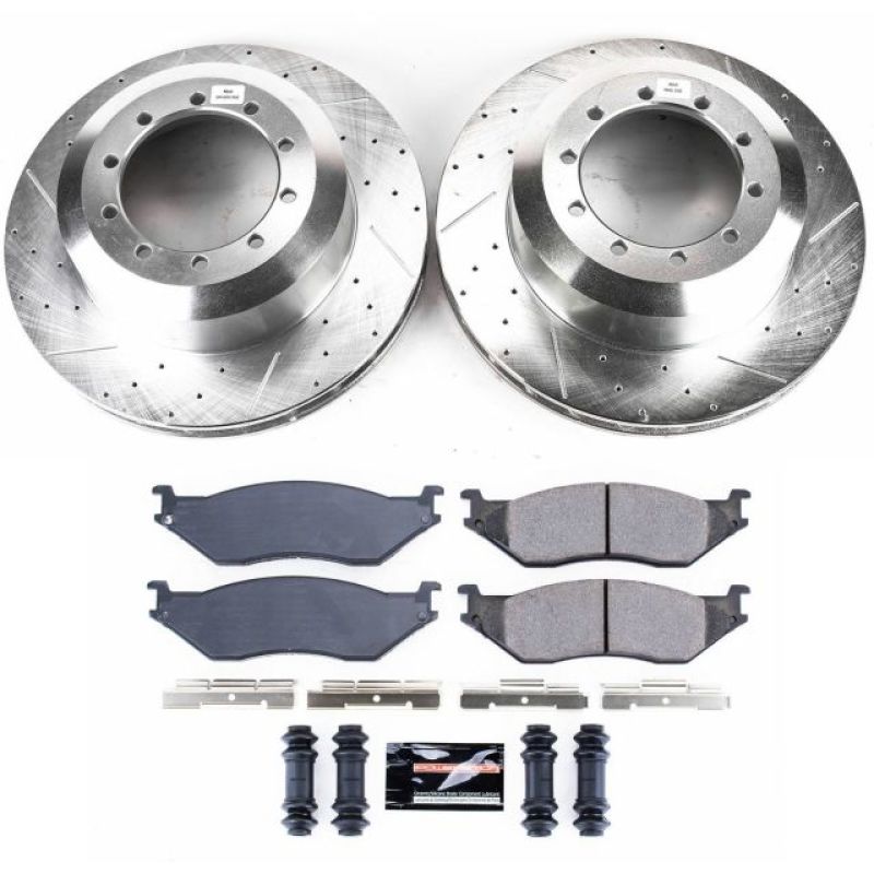 PSB Evolution Drill/Slot Rotor - Power Stop 99-01 Ford F53 Front Z23 Evolution Brake Kit