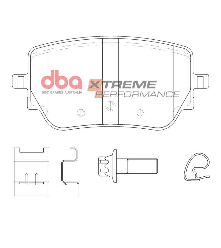 DBA XP Performance Brake Pads - DBA 2020 Mercedes-Benz A 45 (w/Vented Rear Rotor) Rear XP Performance Brake Pads