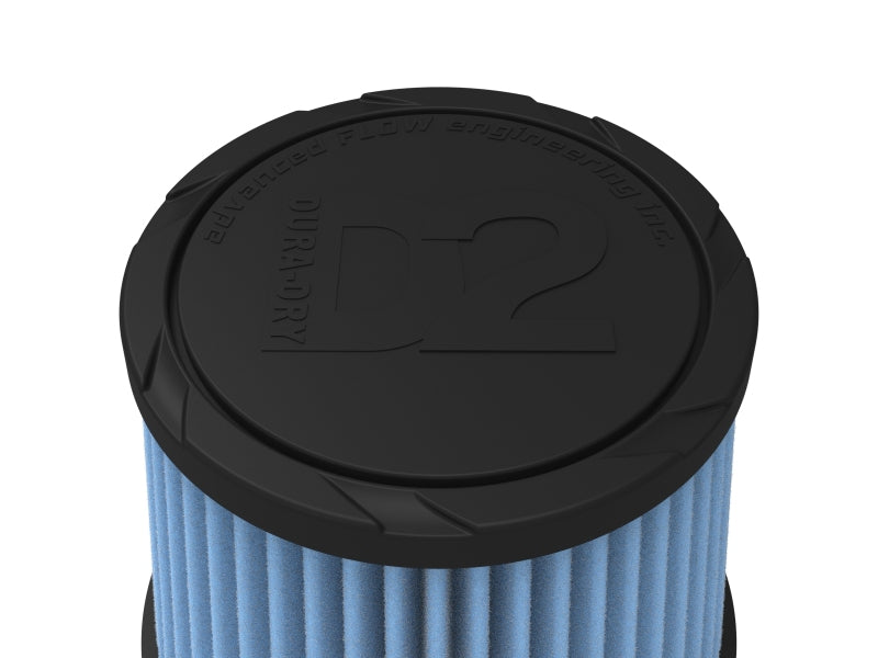 AFE Universal D2 Dura Dry Air Filter - aFe POWER Universal Clamp-On Air Filter w/ D2 Dura-Dry Media - 3in F x 6in B x 4-3/4in T x 5in H