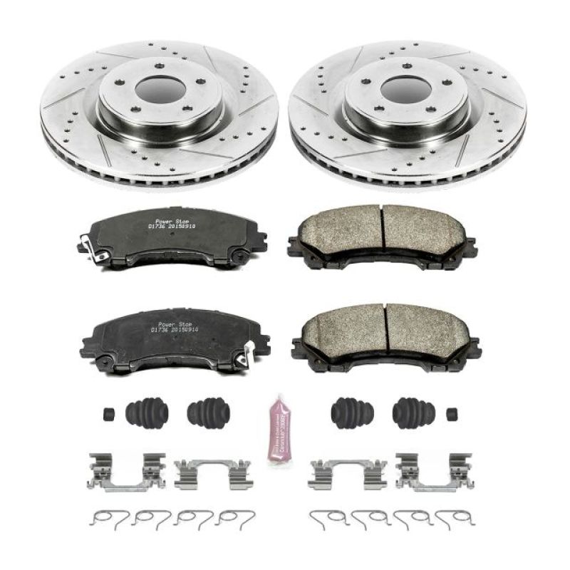 PSB Z23 Evolution Kit - Power Stop 14-19 Infiniti Q50 Front Z23 Evolution Sport Brake Kit