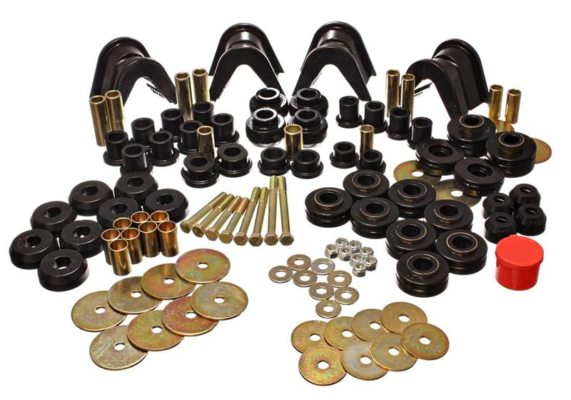ES Hyper-Flex Sets - Black - Energy Suspension 66-77 Ford Bronco 4WD (w/ 4 Deg C-Bushings) Black Hyper-Flex Master Bushing Set