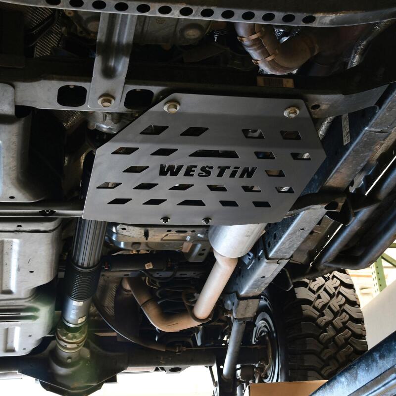 WES Skid Plates - Westin/Snyper 18-21 Jeep Wrangler JL Transfer Case Skid Plate - Textured Black